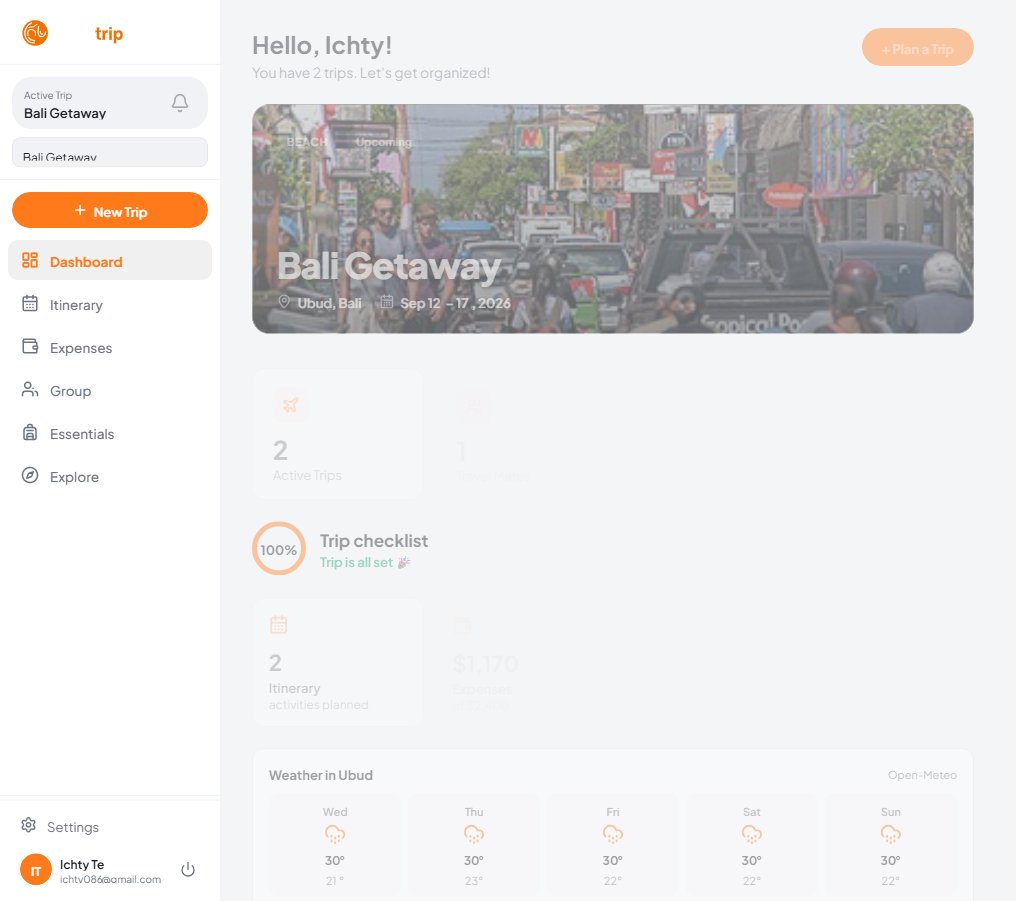 KromTrip dashboard