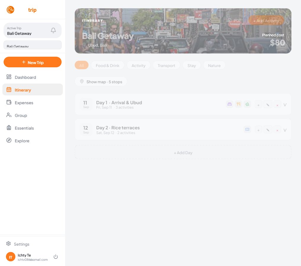KromTrip itinerary